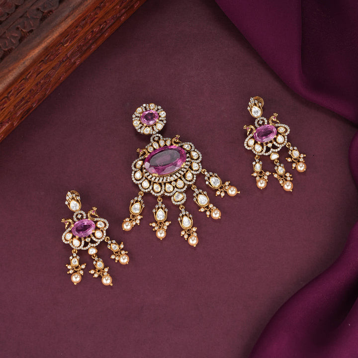 Shinning Moissanite Pendant Set