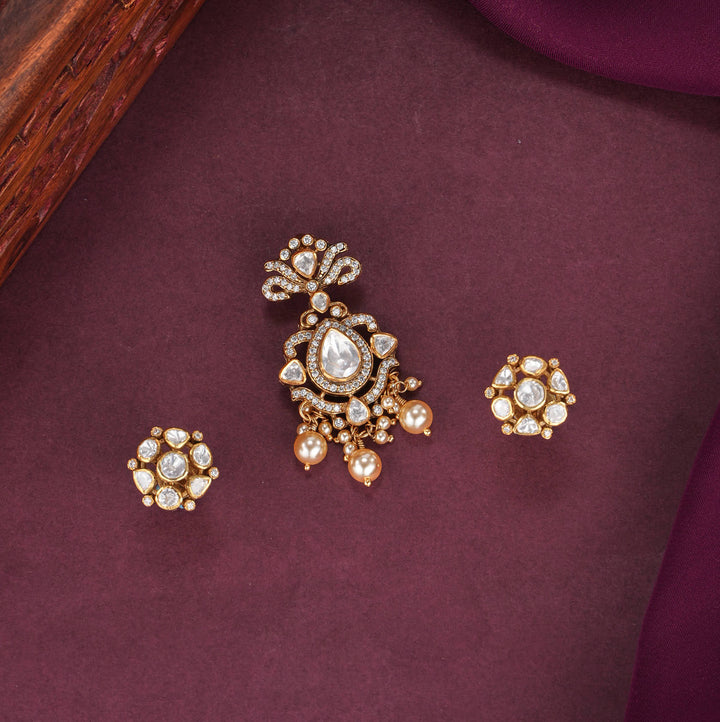 Shinning Moissanite Pendant Set