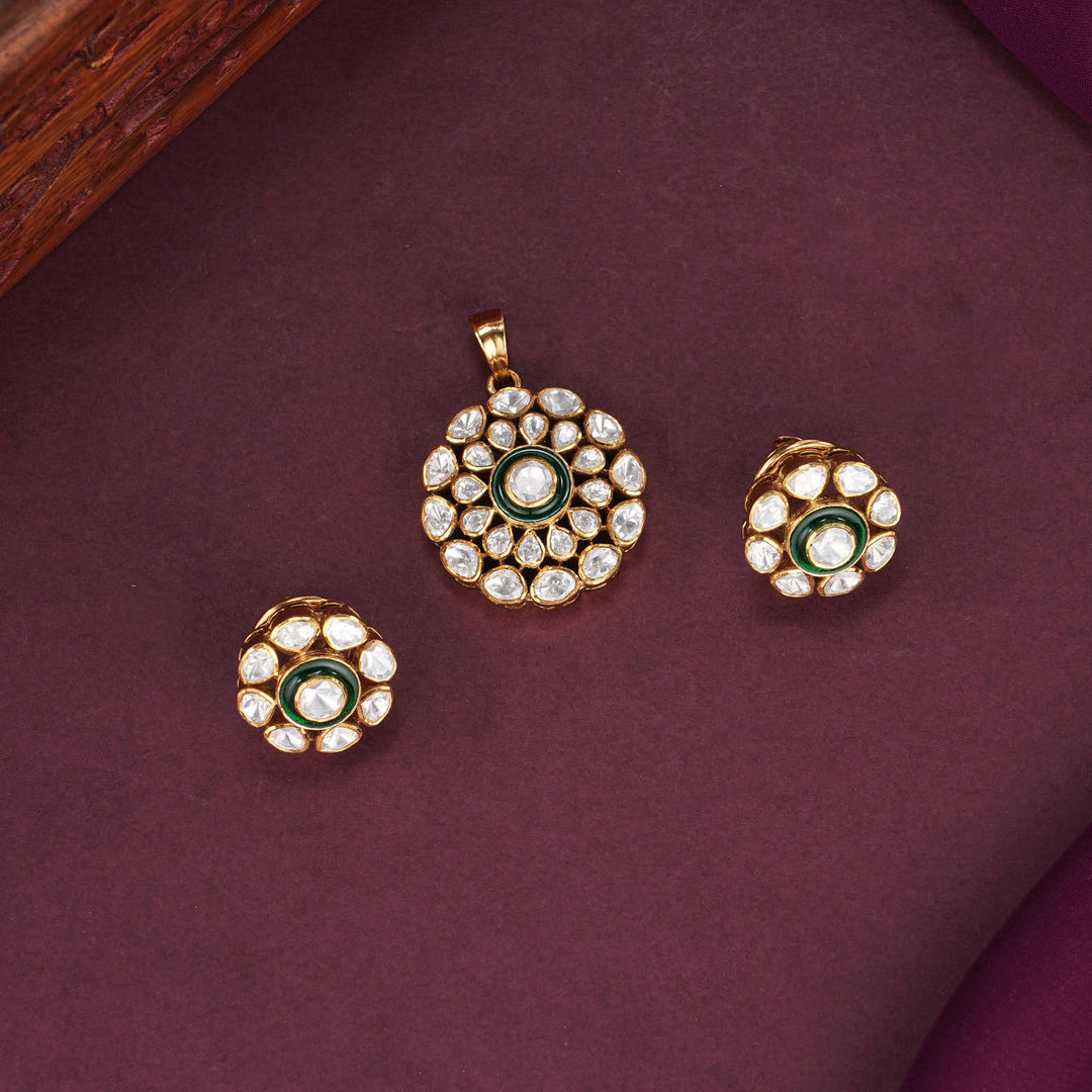 Charming Moissanite Pendant Set