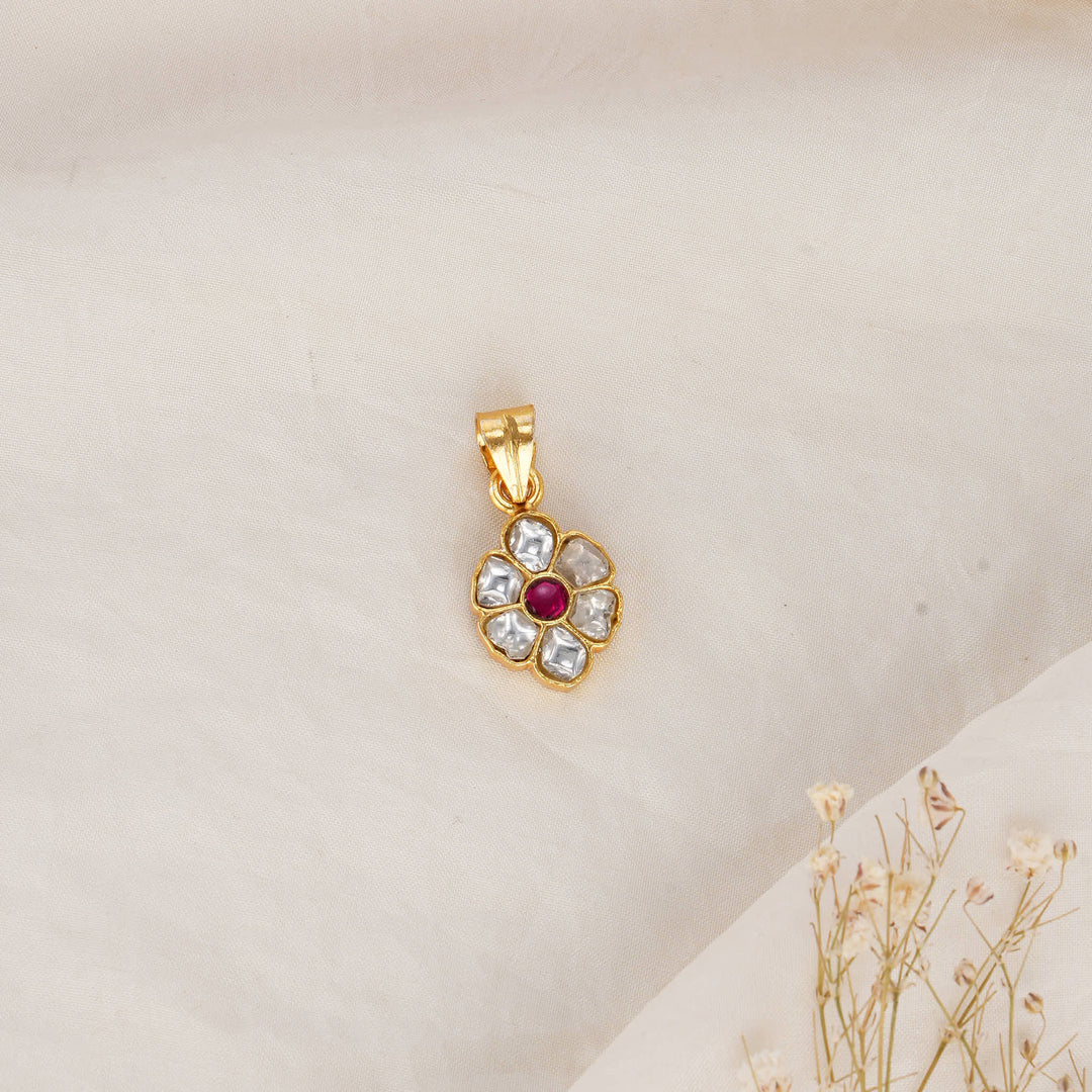 Little Cute Kundan Pendant Set