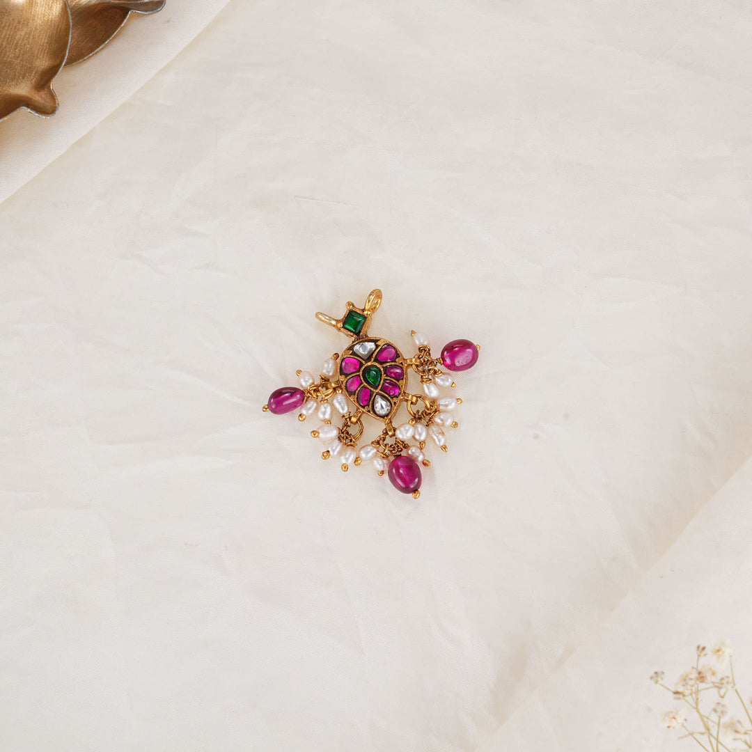 Vivid Kundan Pendant
