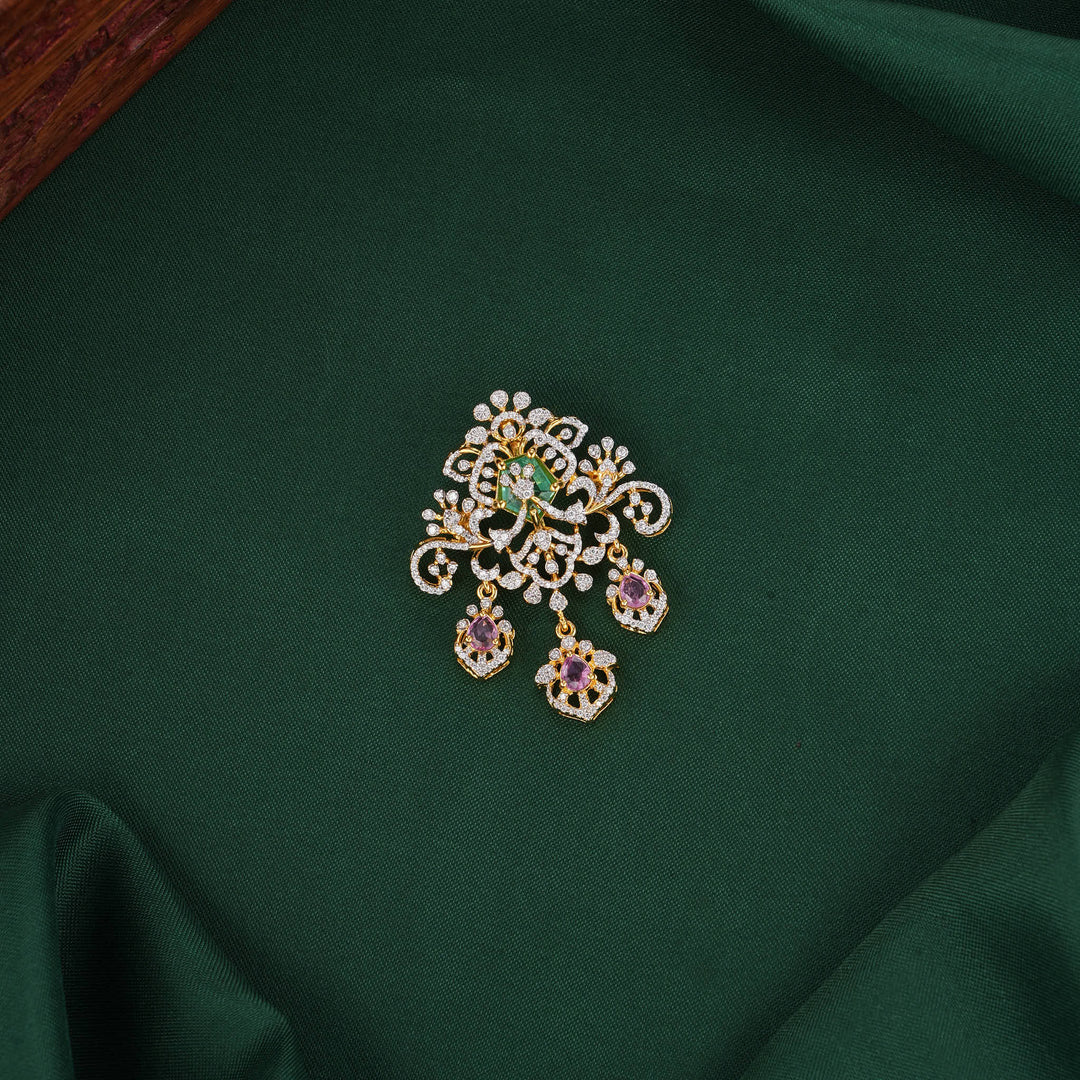 Expressive Art Diamond Design Pendant