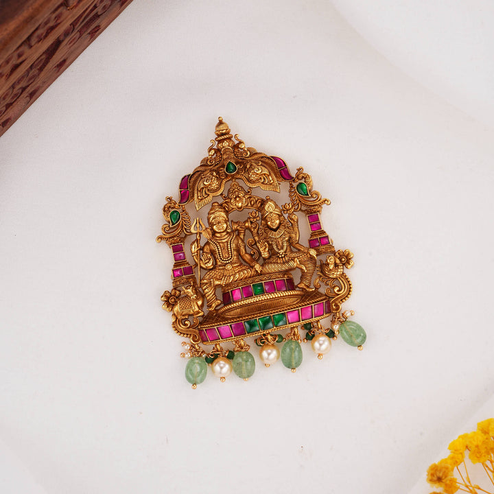 Shiv Parvathi Nagas Pendant Set