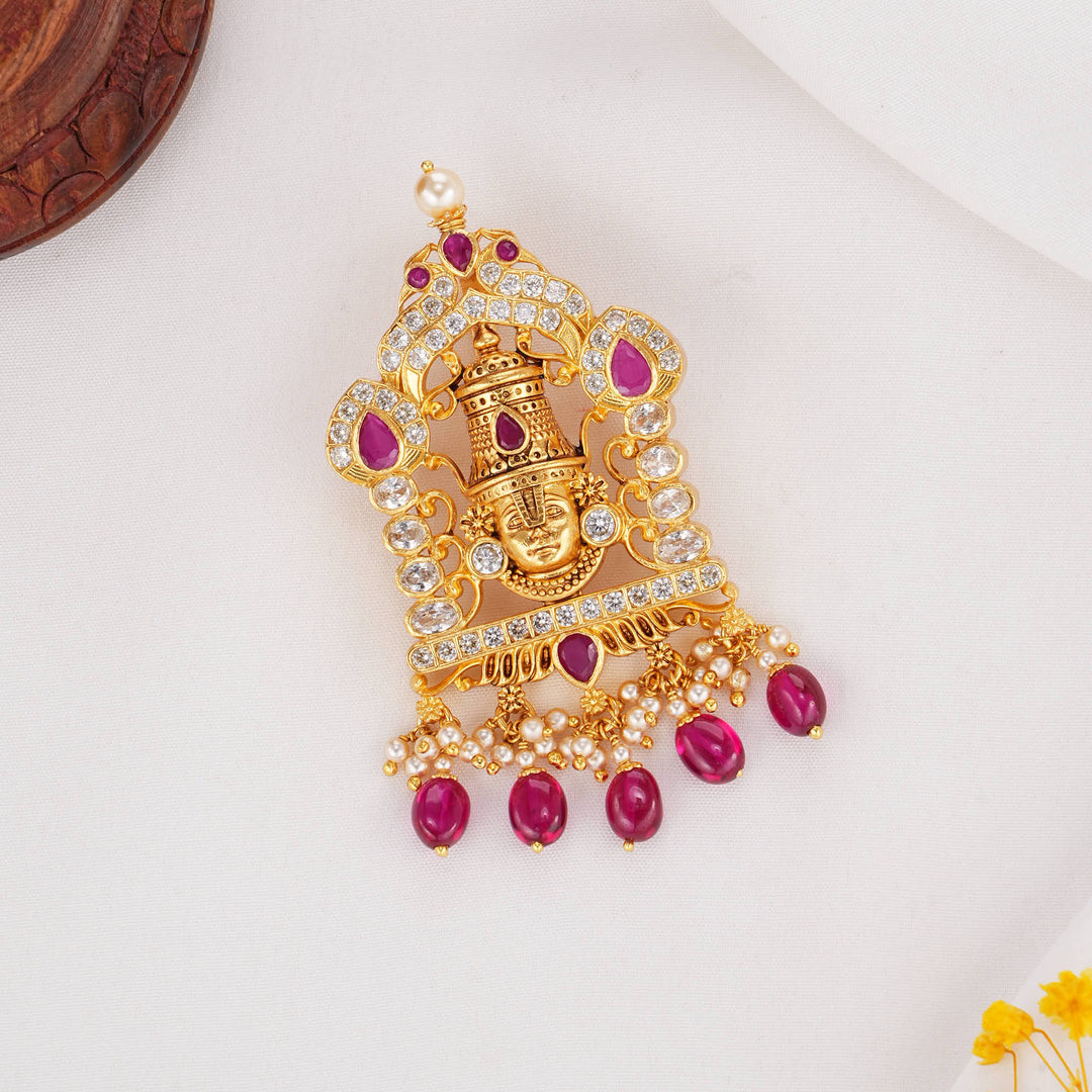 Lord Perumal Stone Pendant