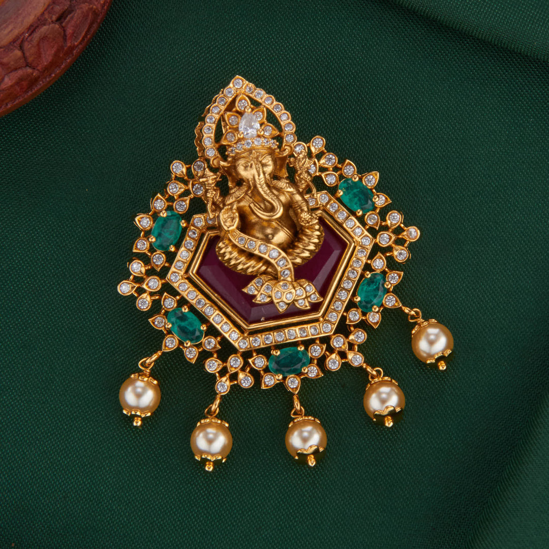 Sparkle Vinayagar Stone Pendant