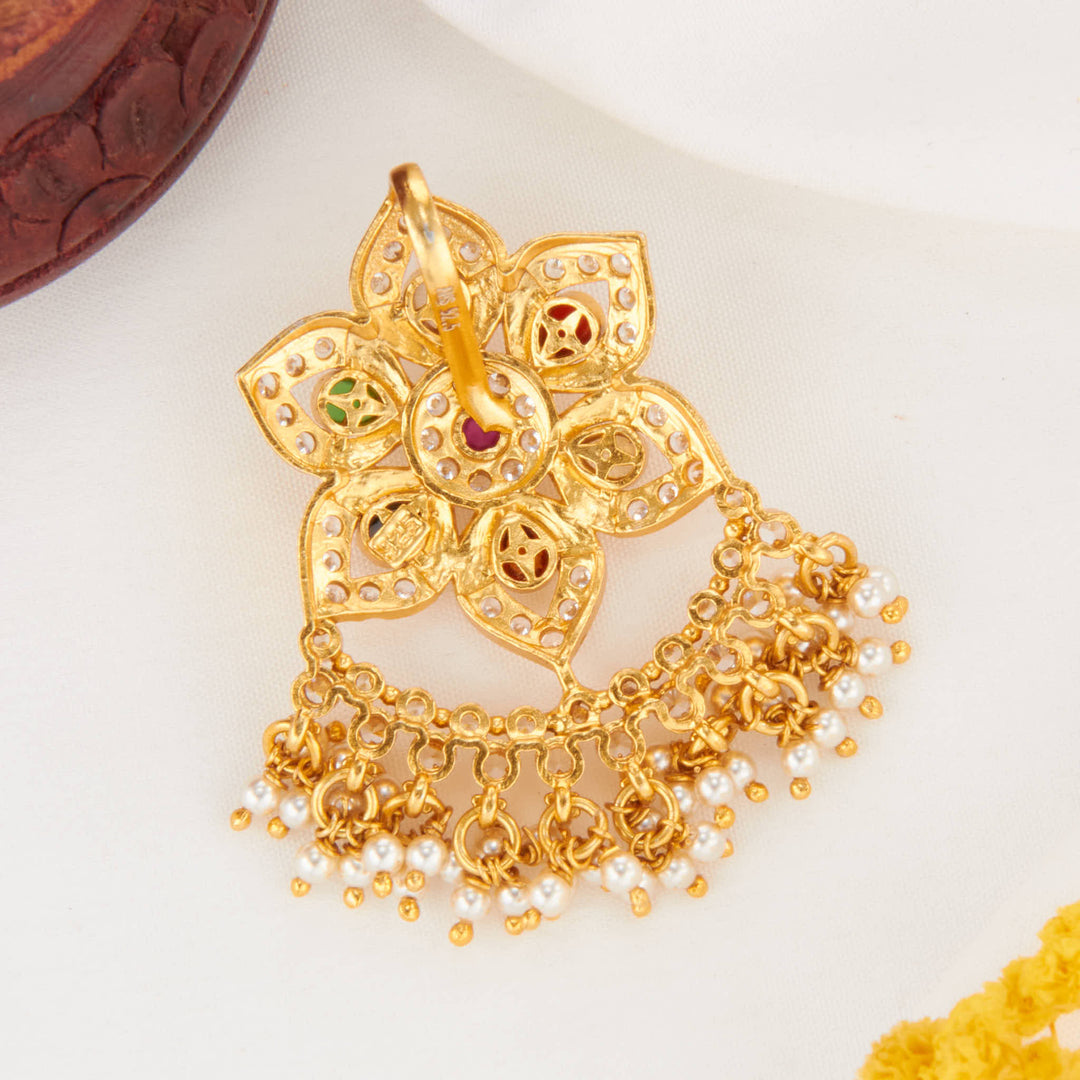 Floral Prismatic Stone Pendant