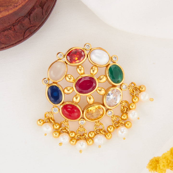 Radiant Mosaic Stone Pendant