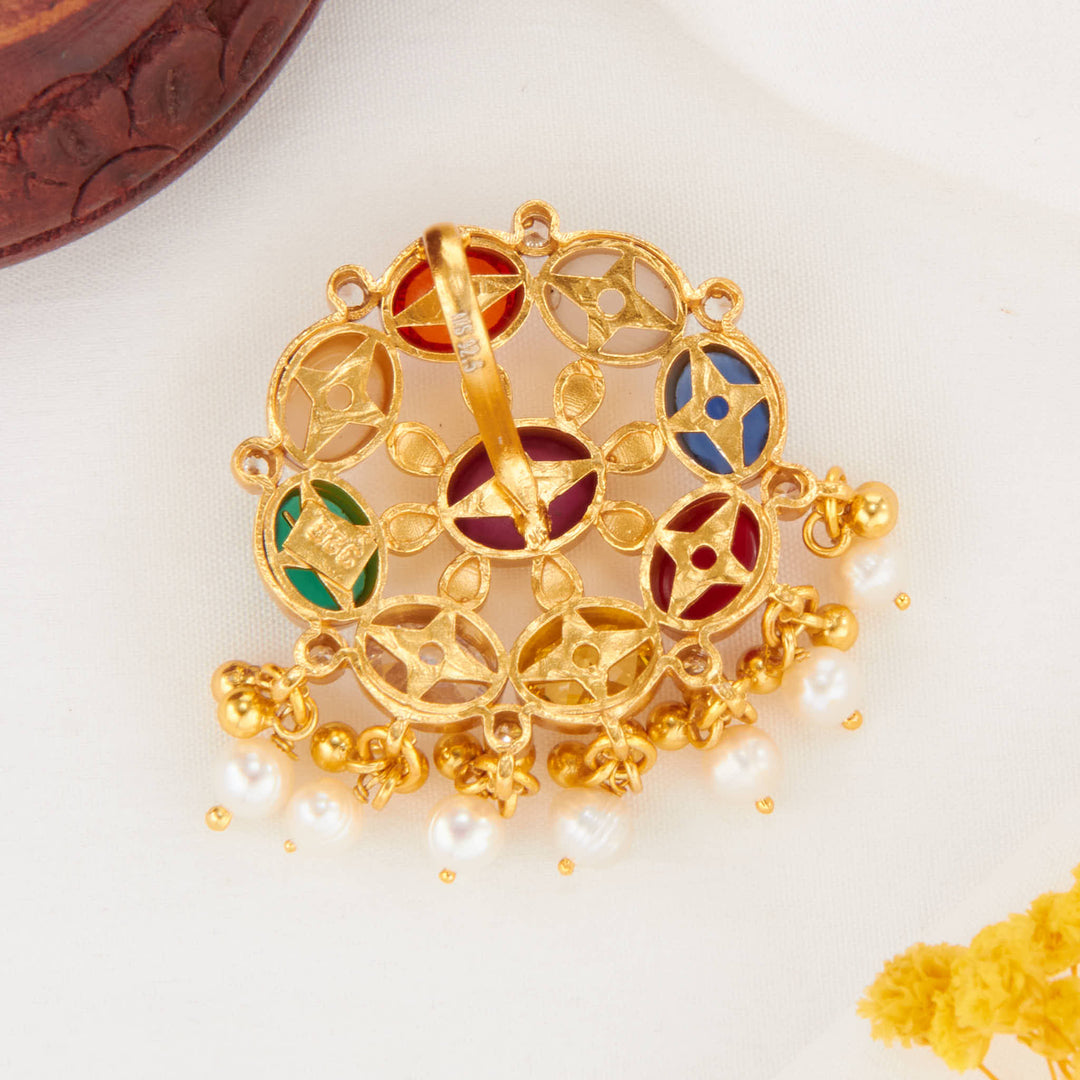 Radiant Mosaic Stone Pendant