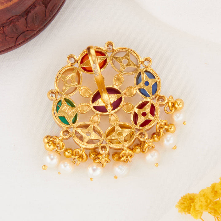 Radiant Mosaic Stone Pendant
