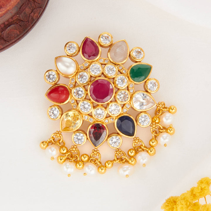 Vibrantly Decorated Stone Pendant