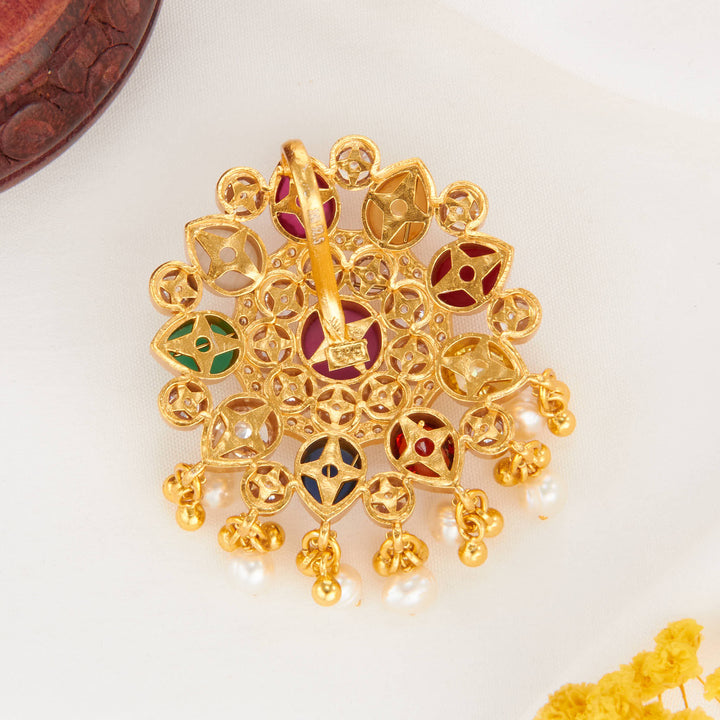 Vibrantly Decorated Stone Pendant