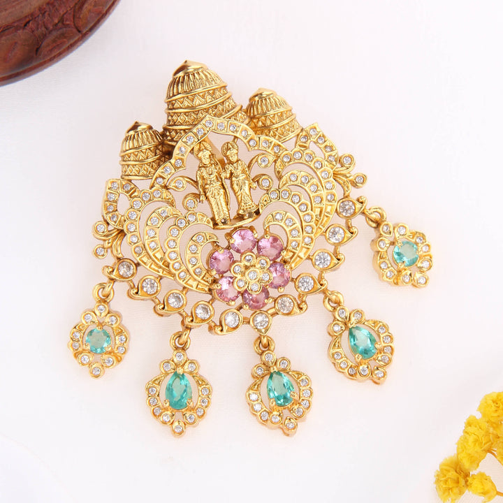 Heavenly Decorated Stone Pendant