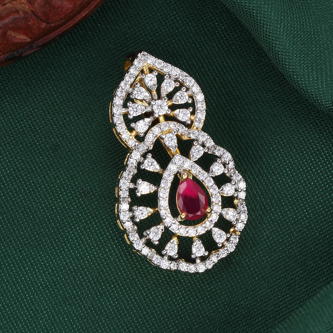 Iridescent Diamond Design Pendant