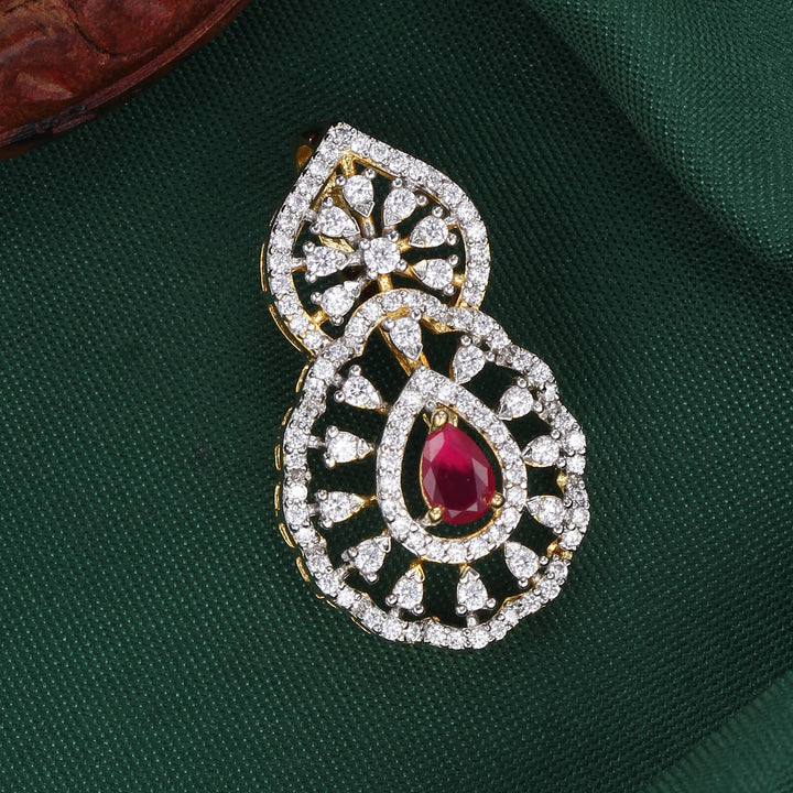 Iridescent Diamond Design Pendant