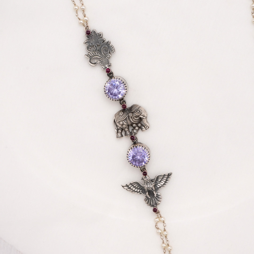 Elephant and Birds Oxidised Chain