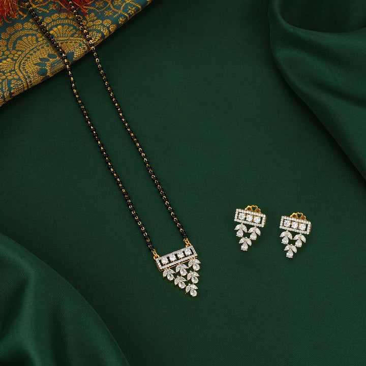 Trendy Mangalsutra Chain With Earrings