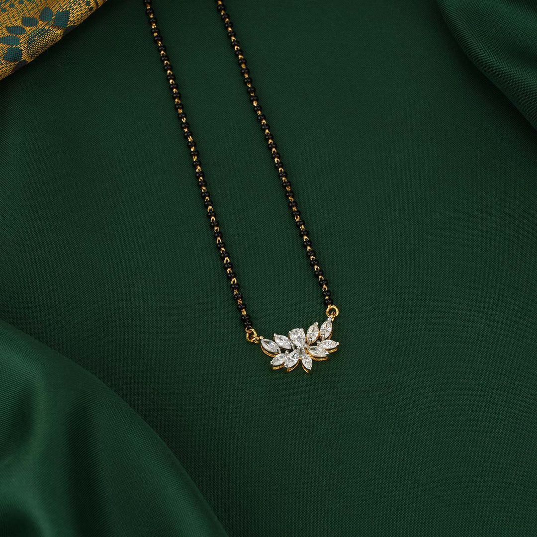 Lotus Mangalsutra Chain With Earrings