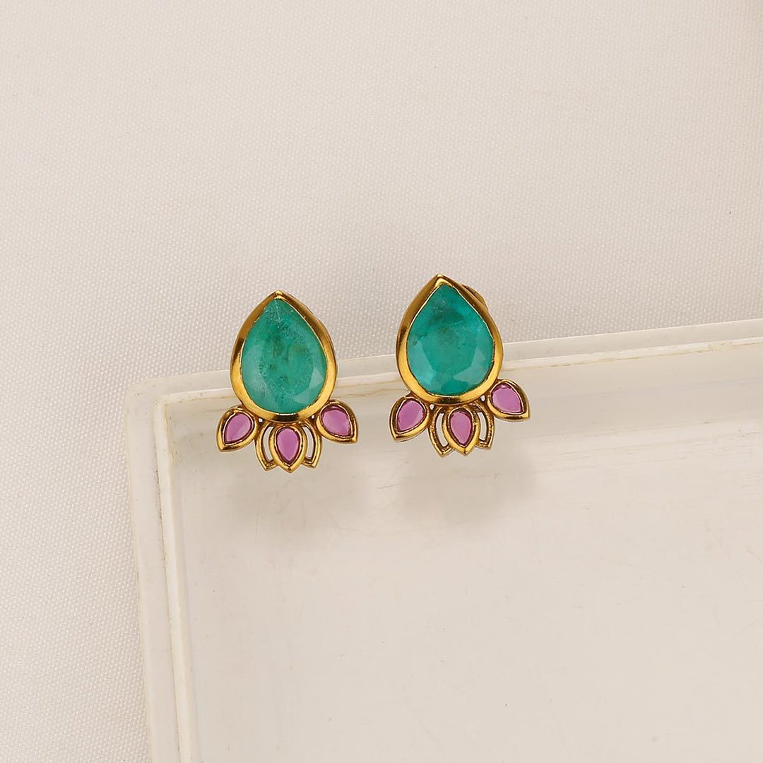 Shinning Green Chain with Earrings