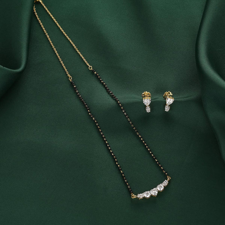 Glitz Mangalsutra Chain With Earrings