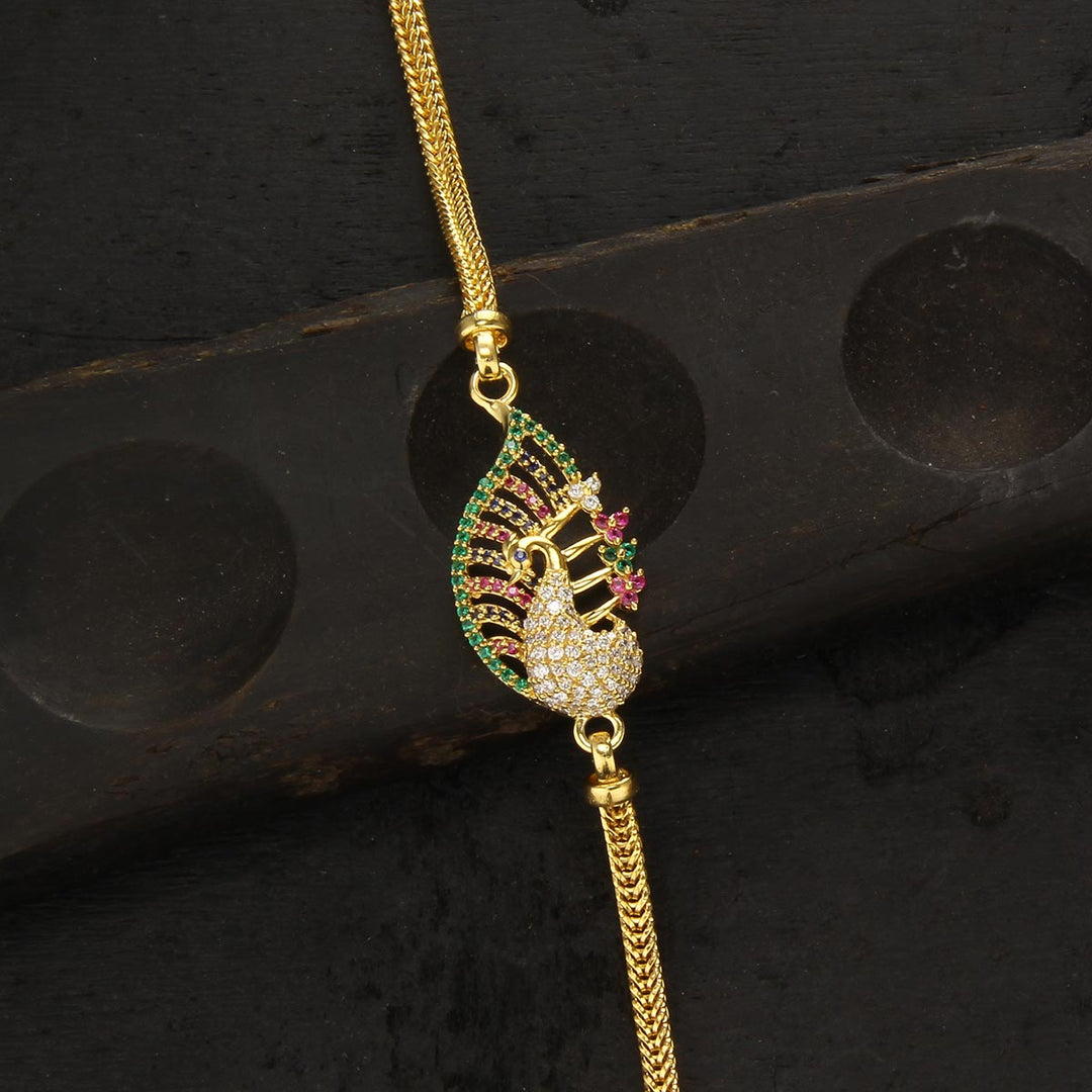 Sparkle Peacock Mugappu Chain