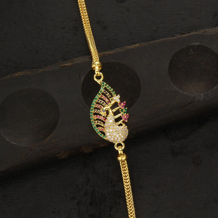 Sparkle Peacock Mugappu Chain