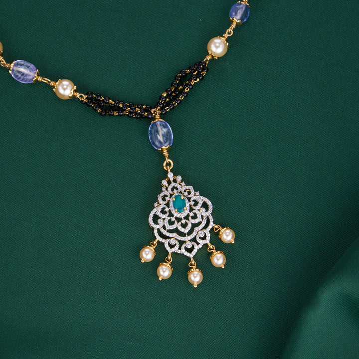 Violet Avikam Chain With  Earings