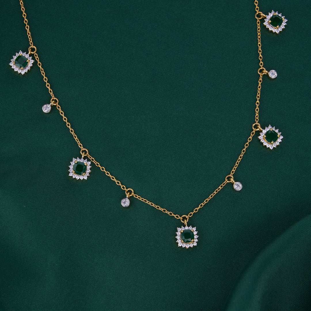 Punarvika Diamond Design Chain with Earrings