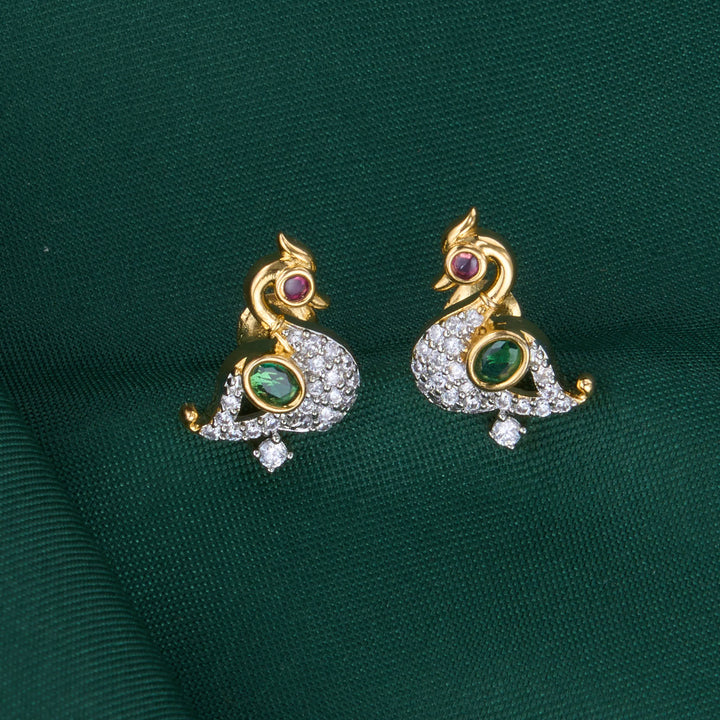 Pujitha Diamond Design Chain with Earrings