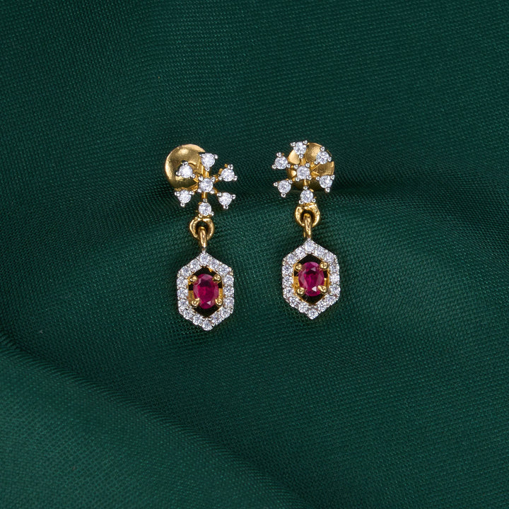 Prisca Diamond Design Chain with Earrings