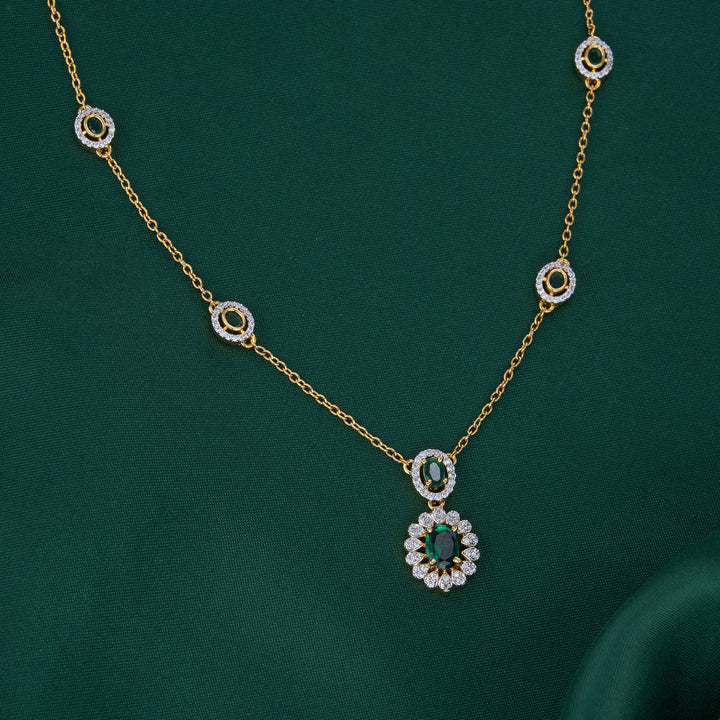 Pavani Diamond Design Chain with Earrings