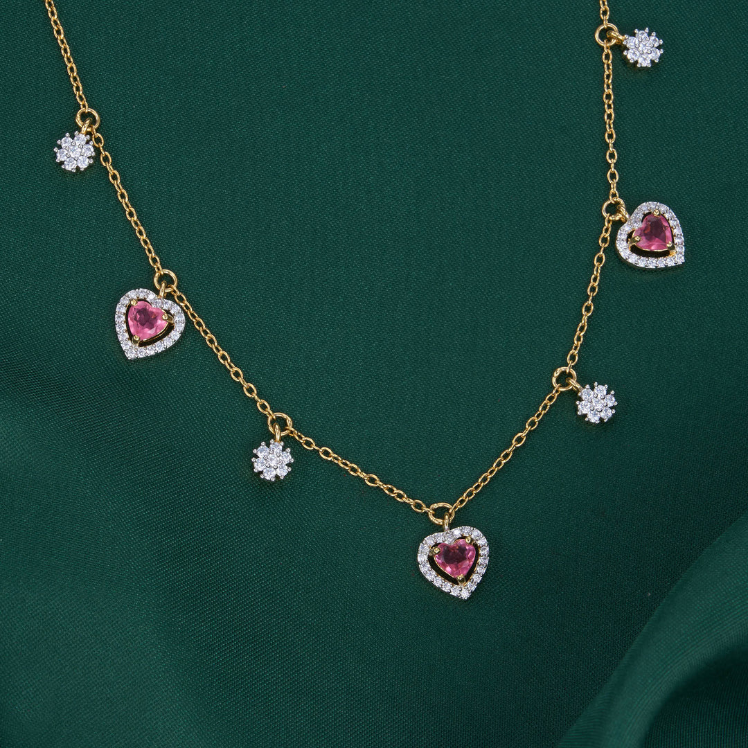 Onalika Diamond Design Chain with Earrings