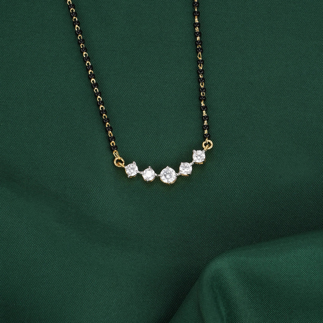 Stylish Mangalsutra Chain With Earrings
