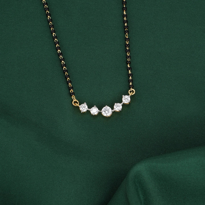 Stylish Mangalsutra Chain With Earrings