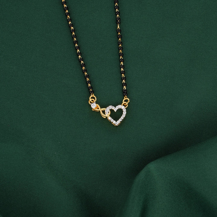 Dazzling Mangalsutra Chain With Earrings