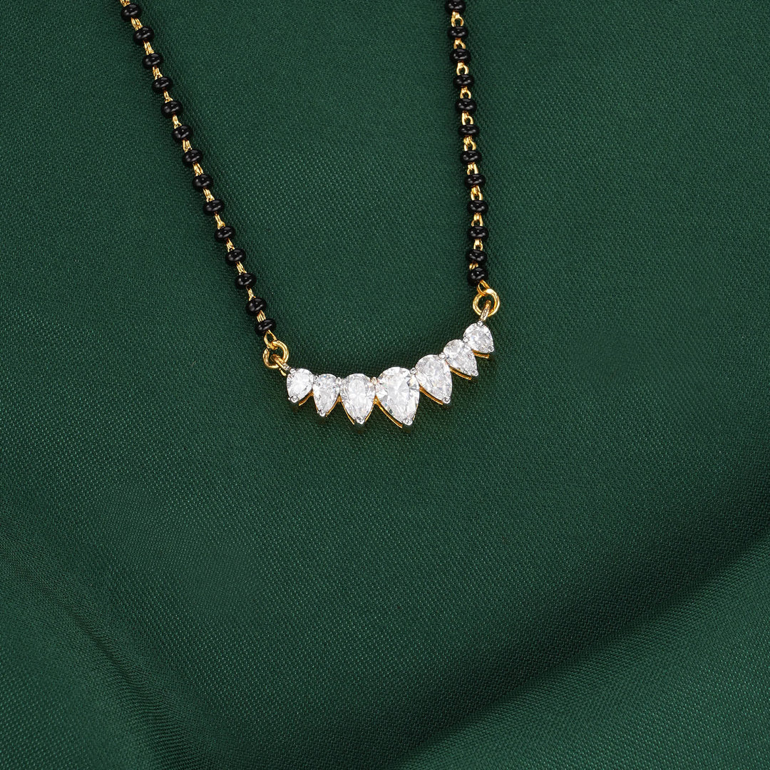 Glowing Mangalsutra Chain With Earrings