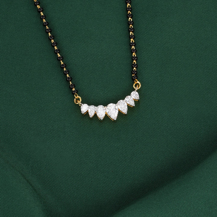 Glowing Mangalsutra Chain With Earrings