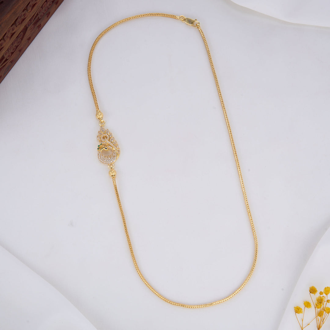 Dazzle Peacock Mugappu Chain