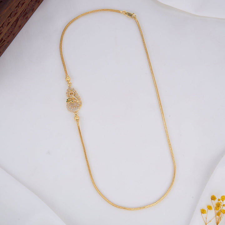 Dazzle Peacock Mugappu Chain