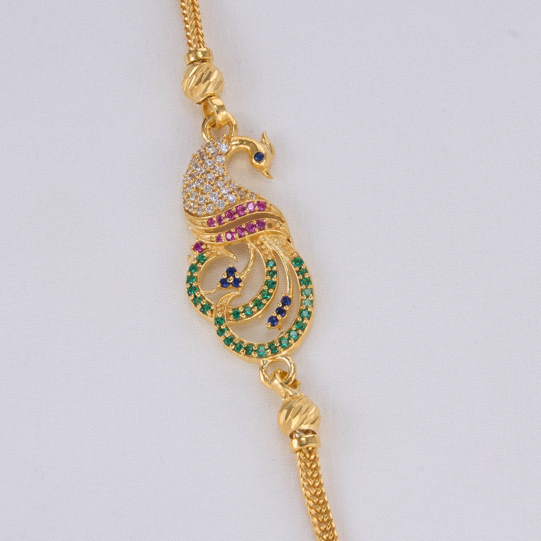 Sparkle Peacock Mugappu Chain