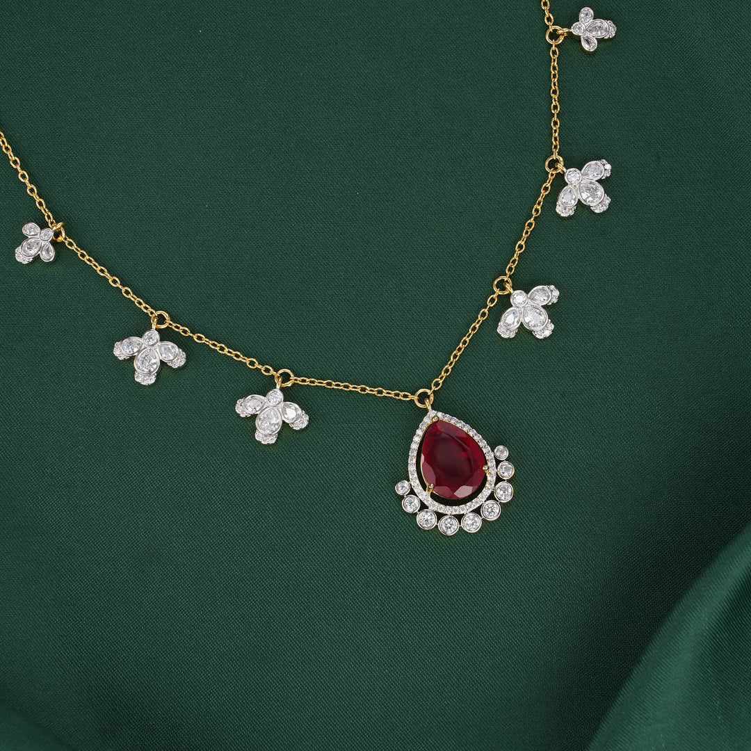 Glow Diamond Design Chain with Earrings