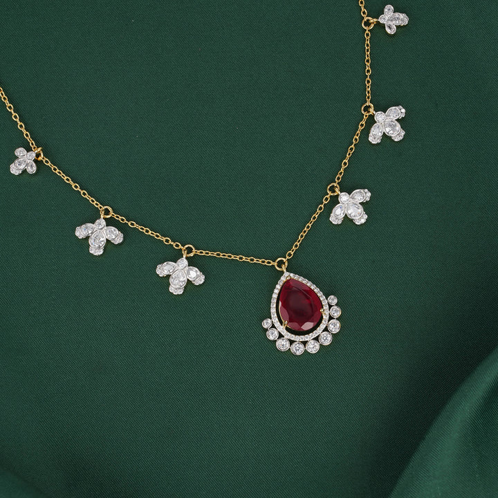 Glow Diamond Design Chain with Earrings