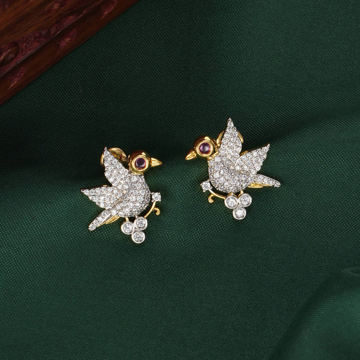 Dual Birds Chain with Earrings
