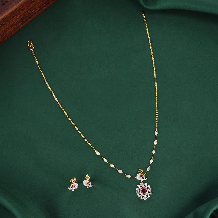 Vivana Diamond Design Chain with Earrings