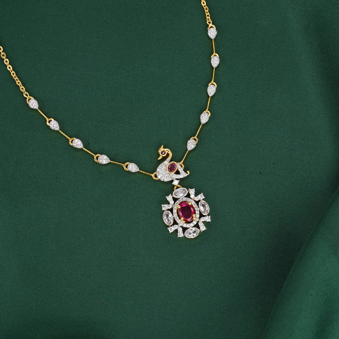 Vivana Diamond Design Chain with Earrings