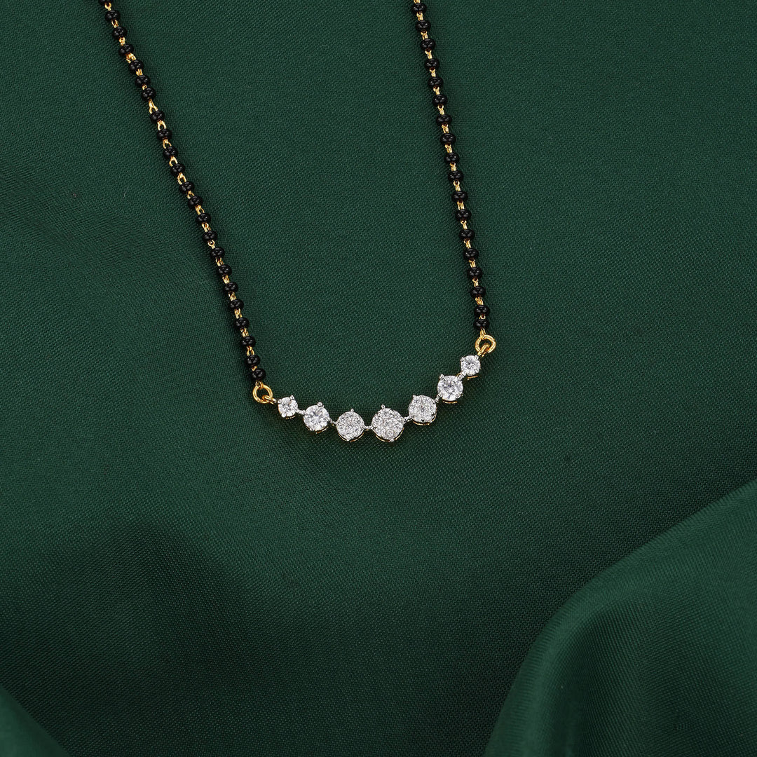 Dazzling Mangalsutra Chain With Earrings