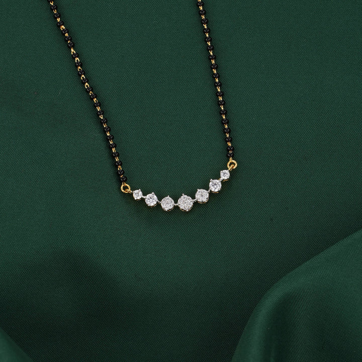 Dazzling Mangalsutra Chain With Earrings