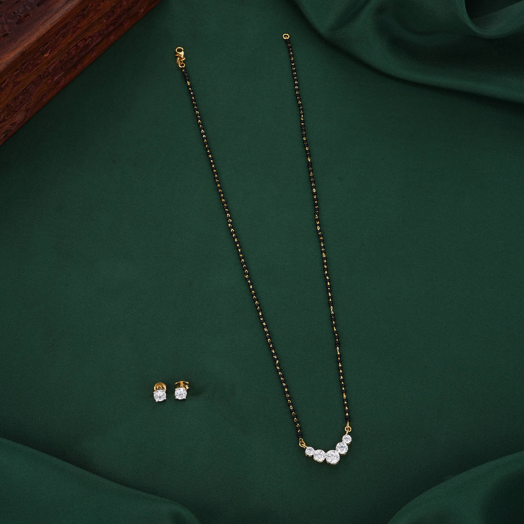 Charming Mangalsutra Chain With Earrings