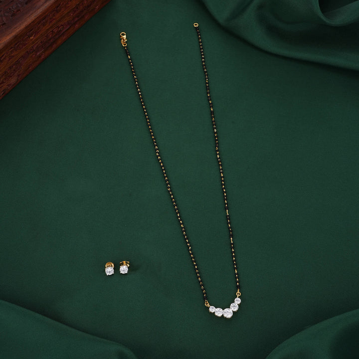 Charming Mangalsutra Chain With Earrings