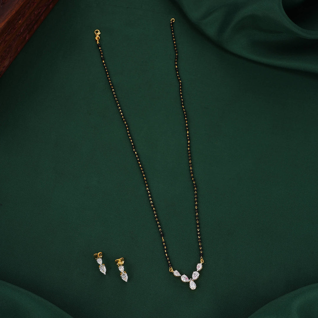 Majestic Mangalsutra Chain With Earrings