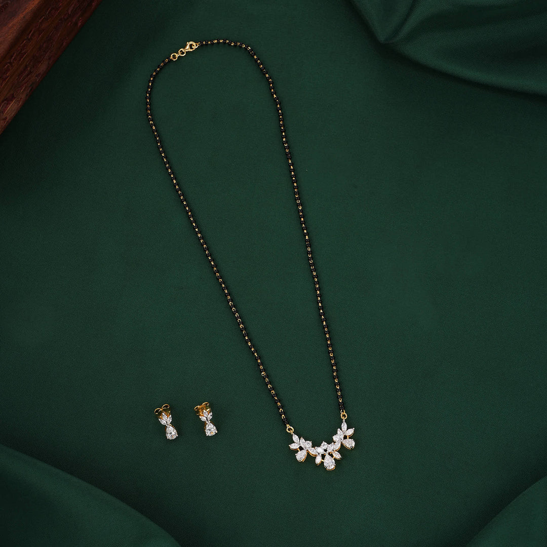 Attractive Mangalsutra Chain With Earrings